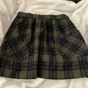 Forever 21 Women’s medium wool green plaid skirt